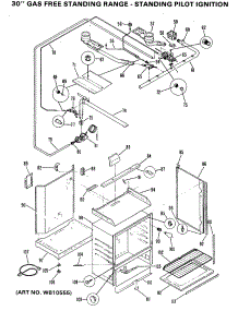 02 - 30`` Gas Free Standing Range - Standing Pilot Ignition parts for Ge Range JGBS16GPH3 from AppliancePartsPros.com
