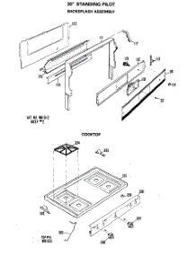 02 - Backsplash Assembly parts for Ge Range JGBS16GPJ2 from AppliancePartsPros.com