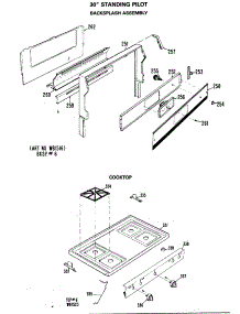 02 - Backsplash Assembly parts for Ge Range JGBS16PJ2 from AppliancePartsPros.com