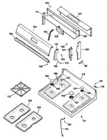 02 - Section2 parts for Ge Range JGBS23GEV2AD from AppliancePartsPros.com