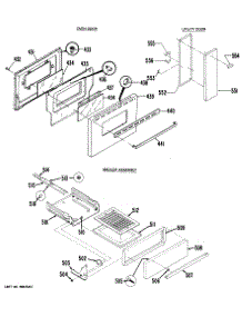 02 - Oven Door parts for Ge Range JGCS54EH2 from AppliancePartsPros.com
