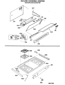 02 - Hi / Lowcooking Center parts for Ge Range JGHP57GEJ9 from AppliancePartsPros.com