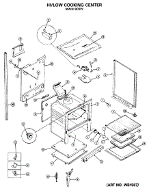 03 - Main Body parts for Ge Range JGHP57GEJE from AppliancePartsPros.com
