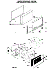 04 - Upper Oven Door / Lower Oven Door parts for Ge Range JGHP57GEJE from AppliancePartsPros.com