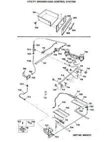 05 - Utility Drawer / Gas Control System parts for Ge Range JGHP57GEJG from AppliancePartsPros.com