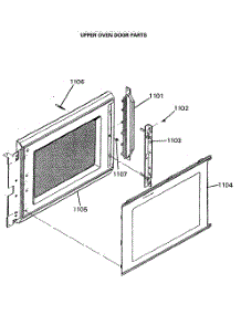 04 - Upper Oven Door Parts parts for Ge Range JGHP66GEN4 from AppliancePartsPros.com