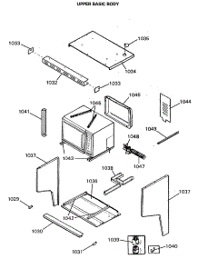 05 - Upper Basic Body parts for Ge Range JGHP66GEN4 from AppliancePartsPros.com