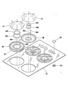 02 - Section2 parts for Ge Cooktop JGP331EP1 from AppliancePartsPros.com