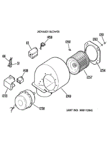 04 - Jxdv6601 Blower parts for Ge Cooktop JGP641ES2WG from AppliancePartsPros.com