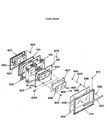 03 - Oven Door parts for Ge Range JGSP10GEK1 from AppliancePartsPros.com
