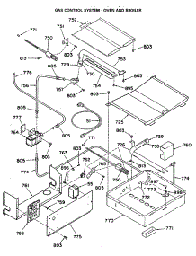 06 - Gas Control System-Oven And Broiler parts for Ge Range JGSP10GEK1 from AppliancePartsPros.com