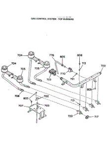 05 - Gas Control System-Top Burners parts for Ge Range JGSP10GEK2 from AppliancePartsPros.com