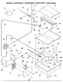 02 - Section2 parts for Ge Range JGSP20GEP2 from AppliancePartsPros.com
