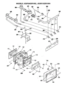05 - Section5 parts for Ge Range JGSP21GER1WH from AppliancePartsPros.com