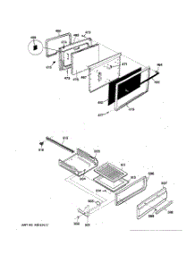 03 - Door & Drawer Parts parts for Ge Range JGSS05GPJ2 from AppliancePartsPros.com
