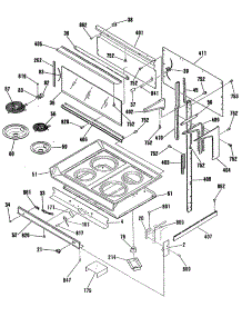 03 - Section3 parts for Ge Range JHP56GN3WH from AppliancePartsPros.com