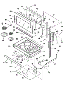 04 - Section4 parts for Ge Range JHP62GN1 from AppliancePartsPros.com