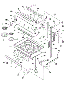 03 - Section3 parts for Ge Range JHP69GN4WH from AppliancePartsPros.com