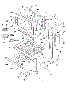 02 - Section2 parts for Ge Range JHP70GN4AD from AppliancePartsPros.com