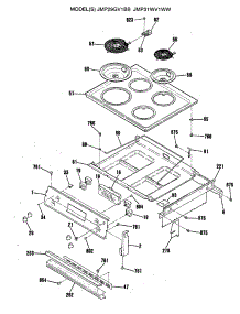 03 - Section3 parts for Ge Range JMP29GV1BB from AppliancePartsPros.com
