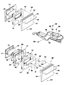 03 - Section3 parts for Ge Oven JRP24GP4BG from AppliancePartsPros.com
