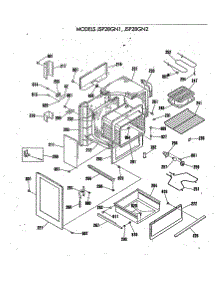 02 - Section2 parts for Ge Range JSP28GN1 from AppliancePartsPros.com
