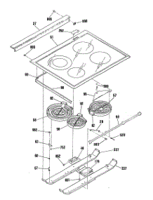 02 - Section2 parts for Ge Range JSP39GS1WG from AppliancePartsPros.com