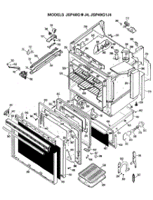 02 - Section2 parts for Ge Range JSP49G1J4 from AppliancePartsPros.com