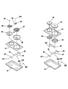 02 - Section2 parts for Ge Range JSP50GN2 from AppliancePartsPros.com