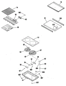04 - Section4 parts for Ge Range JSP50GN2 from AppliancePartsPros.com