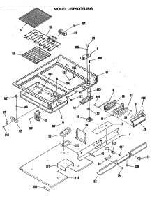 02 - Section2 parts for Ge Range JSP50GN3BG from AppliancePartsPros.com