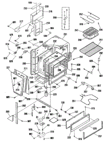 04 - Section4 parts for Ge Range JSP60GN3BG from AppliancePartsPros.com