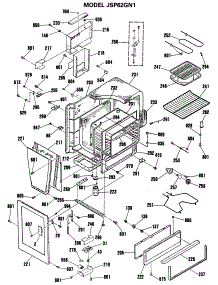 04 - Section4 parts for Ge Range JSP62GN1 from AppliancePartsPros.com