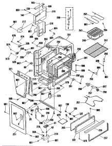 02 - Section2 parts for Ge Range JSP62GN3BG from AppliancePartsPros.com
