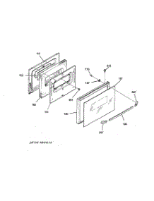 03 - Door parts for Ge Range JSS26GV1BG from AppliancePartsPros.com