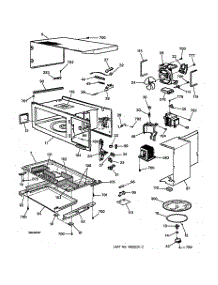 04 - Microwave Body Parts parts for Ge Oven JTP95BW1BB from AppliancePartsPros.com