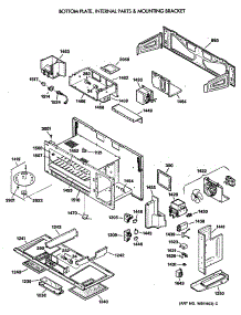 02 - Bottom Plate, Internal Parts & Mounting Bracket parts for Ge Microwave JVM260AV01 from AppliancePartsPros.com