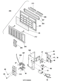 03 - Section3 parts for Ge Air Conditioner KEM08FAM1 from AppliancePartsPros.com