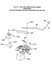 05 - Illustration And Parts List For Door Lock Section parts for Ge Range L3B360GL0BG from AppliancePartsPros.com