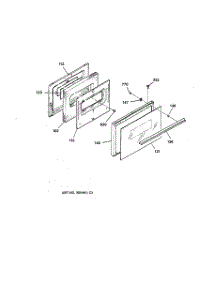 04 - Door parts for Ge Range LEB131GT1WH from AppliancePartsPros.com
