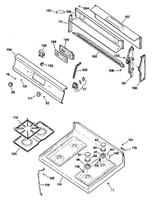 02 - Section2 parts for Ge Range LGB356GET1WH from AppliancePartsPros.com