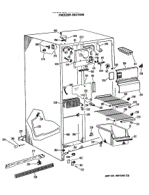 02 - Freezer Section parts for Ge Refrigerator MSE20GMA from AppliancePartsPros.com