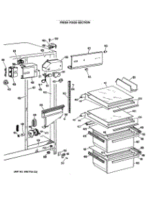 03 - Fresh Food Section parts for Ge Refrigerator MSE20GMA from AppliancePartsPros.com