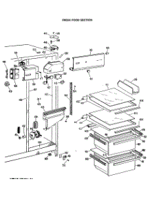 03 - Fresh Food Section parts for Ge Refrigerator MSE20GRAWH from AppliancePartsPros.com
