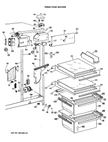 03 - Fresh Food Section parts for Ge Refrigerator MSE22DME from AppliancePartsPros.com