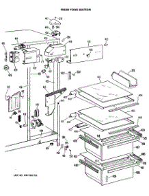 03 - Fresh Food Section parts for Ge Refrigerator MSE22DRAWH from AppliancePartsPros.com