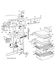 04 - Fresh Food Section parts for Ge Refrigerator MSK25GRBAAA from AppliancePartsPros.com