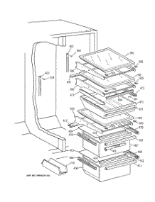 06 - Fresh Food Section parts for Ge Refrigerator MSK30DHZDAA from AppliancePartsPros.com
