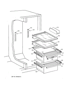 04 - Fresh Food Shelves parts for Ge Refrigerator MSX25DPBAWW from AppliancePartsPros.com