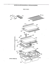 04 - Shelf Parts parts for Ge Refrigerator MTK24GAXERWW from AppliancePartsPros.com